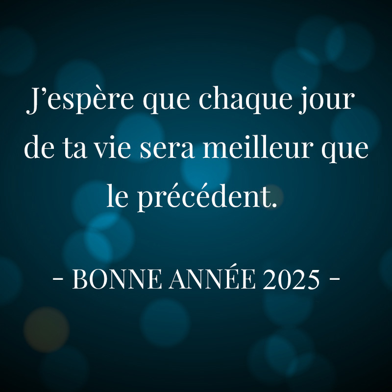 carte de voeux avec message d'encouragement pour l'année à venir 2025