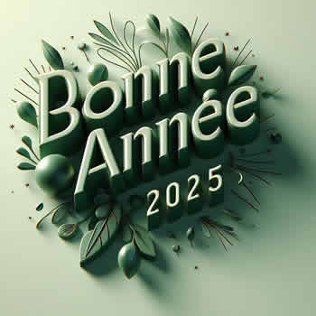 image radieux avec souhaits 2025